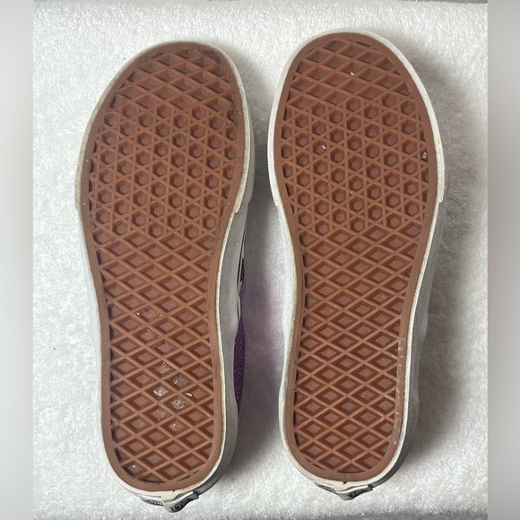 Vans Slide Ons Shoes - Sparkly Checker Purple, White, Black - Women’s Size 6 - Picture 11 of 13